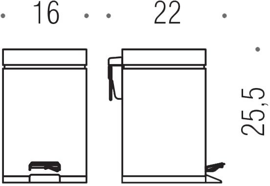 Мусорное ведро Colombo Design Black&White B9210.NM