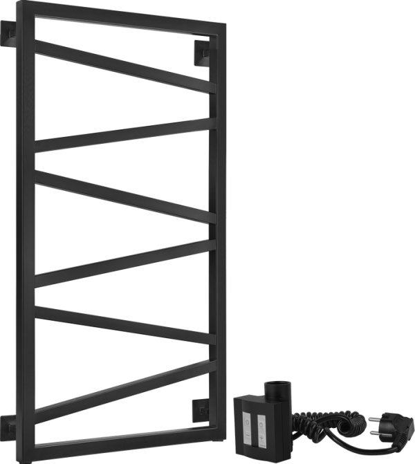 Полотенцесушитель электрический Secado Мирано 4603777467234 105x55 см, подключение справа, матовый черный, лесенка