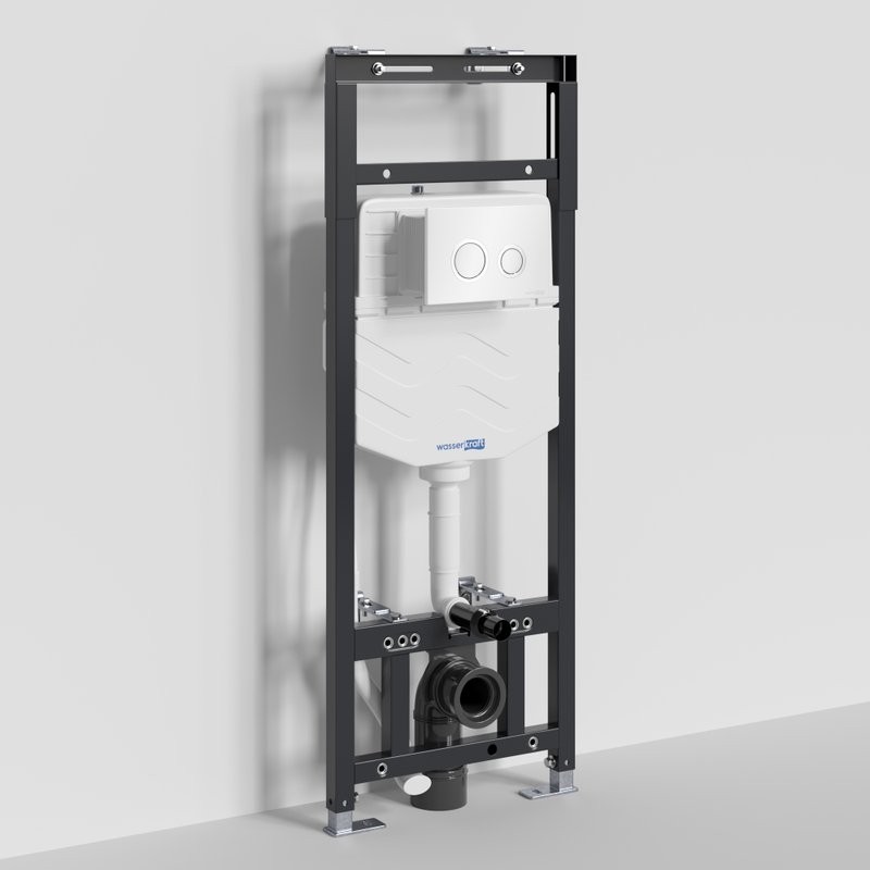 Система инсталляции для унитазов Wasserkraft Alme 15TLT.010.ME.WH01 с кнопкой смыва белой