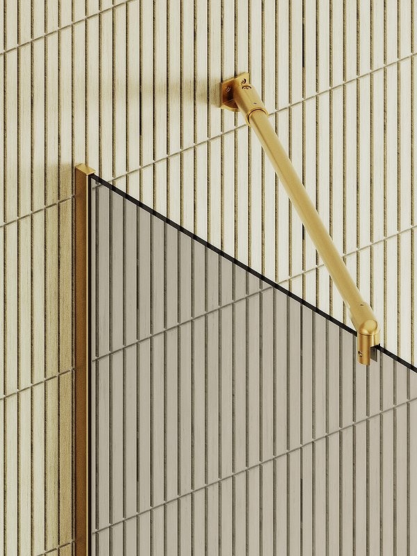 Душевая перегородка Maybahglass MGD-714-2у 119 см, профиль бронза, стекло прозрачное