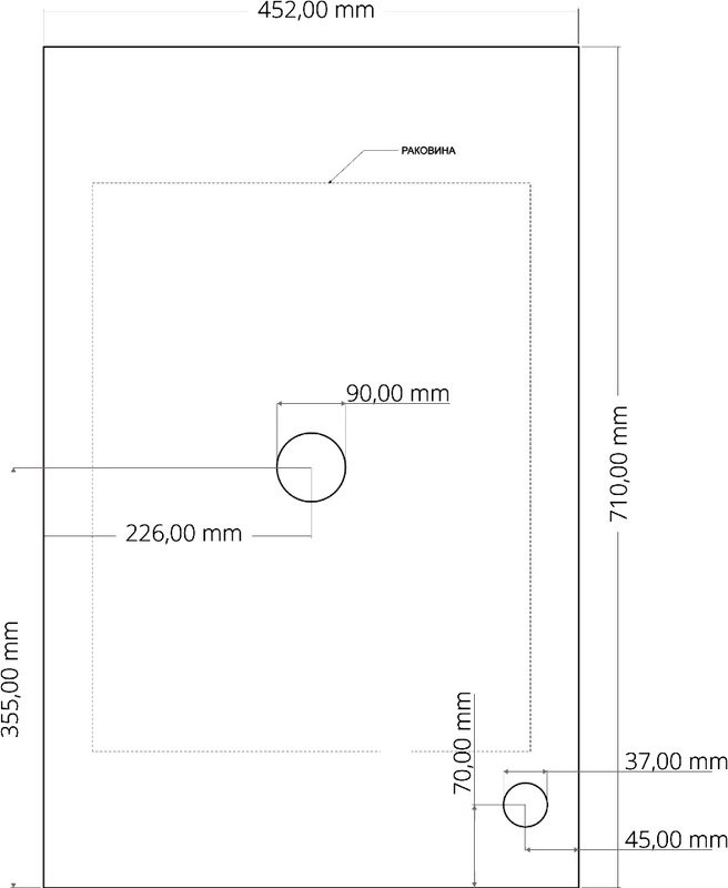 Мебель для ванной комнаты Grossman Вива 70 белый глянец, столешница черная