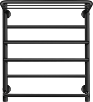 Полотенцесушитель водяной Secado Верона 2 60x55 см, матовый черный, лесенка, с полкой