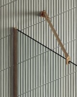 Душевая перегородка Maybahglass MGD-1352-2у 99 см, профиль бронза, стекло прозрачное