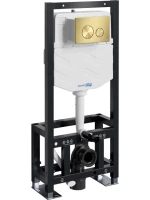 Система инсталляции для унитазов Wasserkraft Dill 61TLT.010.ME.MG02 с кнопкой смыва матовое золото
