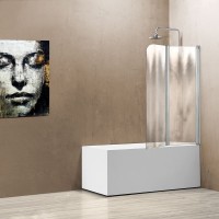 Шторка на ванну Vincea VSB-12114CH-R 114 см, R, профиль хром, стекло шиншилла