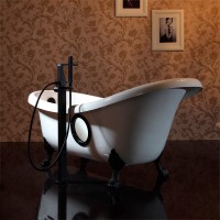 Напольный смеситель для ванны с душем Bravat Arc F66061K-B3-ENG
