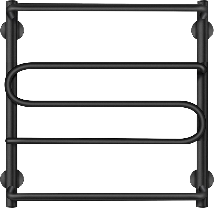Полотенцесушитель электрический Secado Валенсия 2 60x50 см, подключение слева, матовый черный, лесенка