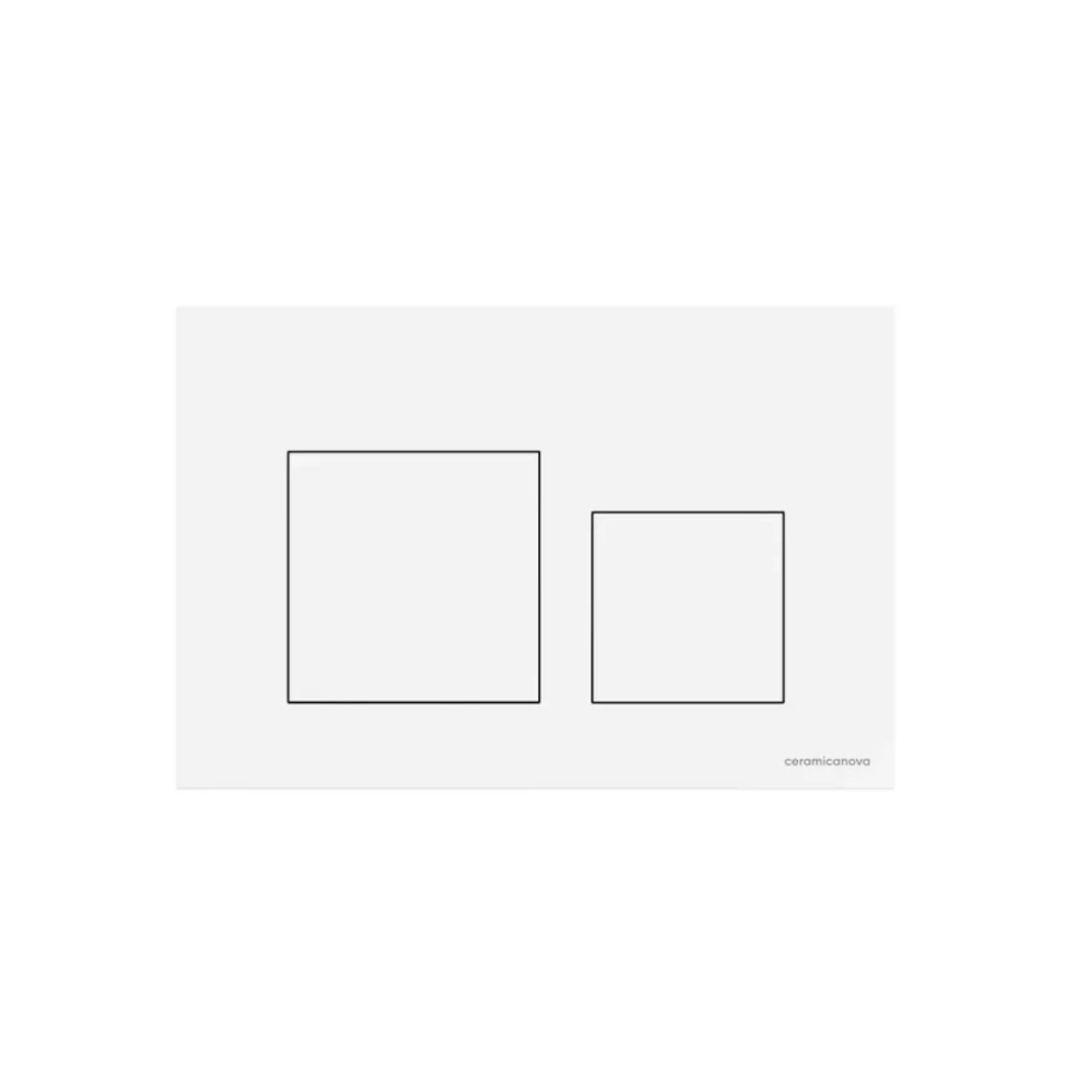 Кнопка смыва Ceramicanova Balance Square CN12-002W глянцевый белый