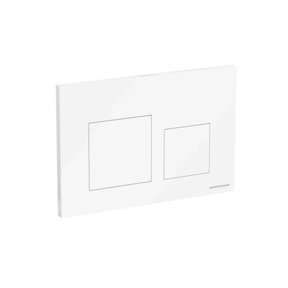Кнопка смыва Ceramicanova Balance Square CN12-002W глянцевый белый