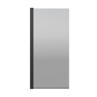 Шторка на ванну Berges River S Black 065016 80 см, профиль черный матовый, стекло тонированное