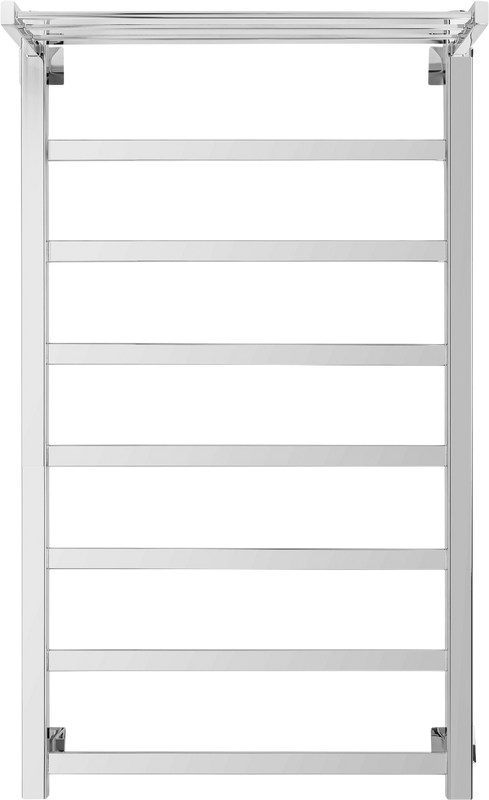 Полотенцесушитель водяной Secado Корсико 1 СП 100х50 100x55 см, хром, лесенка, с полкой