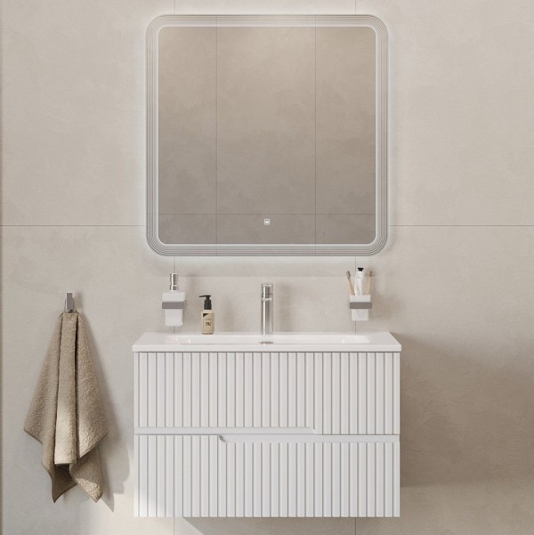 Мебель для ванной комнаты Cezares Duet 80 bianco opaco, раковина Cezares CZR-8073-80