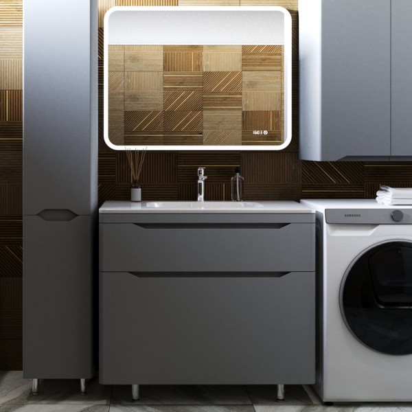 Мебель для ванной комнаты Style Line Марелла 90 напольная, серая