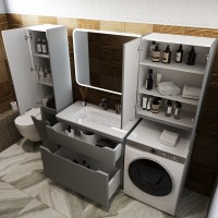Мебель для ванной комнаты Style Line Марелла 90 напольная, серая