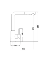 Смеситель для кухни Emar Steel ЕС - 3010ST сатин Смеситель для кухни Emar Steel ЕС - 3010ST сатин