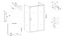 Душевой уголок Veconi Rovigo RV-046B 120x90