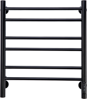 Полотенцесушитель электрический Comfysan Luce EC-6 60x55 см, подключение справа, слева, матовый черный, лесенка, из стали