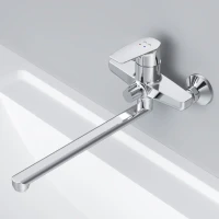 Смеситель с длинным изливом для ванны AM.PM Gem F90A90000 Смеситель с длинным изливом для ванны AM.PM Gem F90A90000