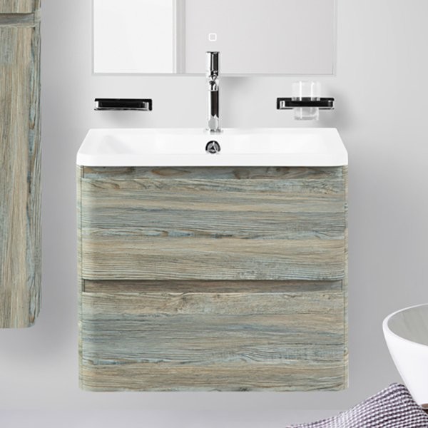 Тумба с раковиной BelBagno Albano 60 подвесная, pino scania