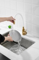 Смеситель для кухни BELZ B810 B73810-5 с гибким изливом, золото