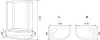 Душевая кабина Parly Classic Эконом EC1221L 80х120, с высоким поддоном, L