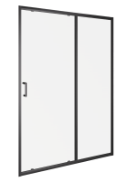 Душевая дверь в нишу Orange E02 150TB 150х190, профиль матовый черный