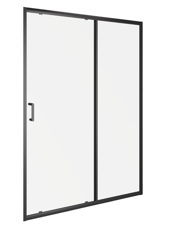 Душевая дверь в нишу Orange E02 150TB 150х190, профиль матовый черный