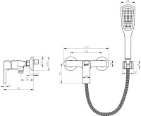 Смеситель для душа Lemark Ursus LM7203BL