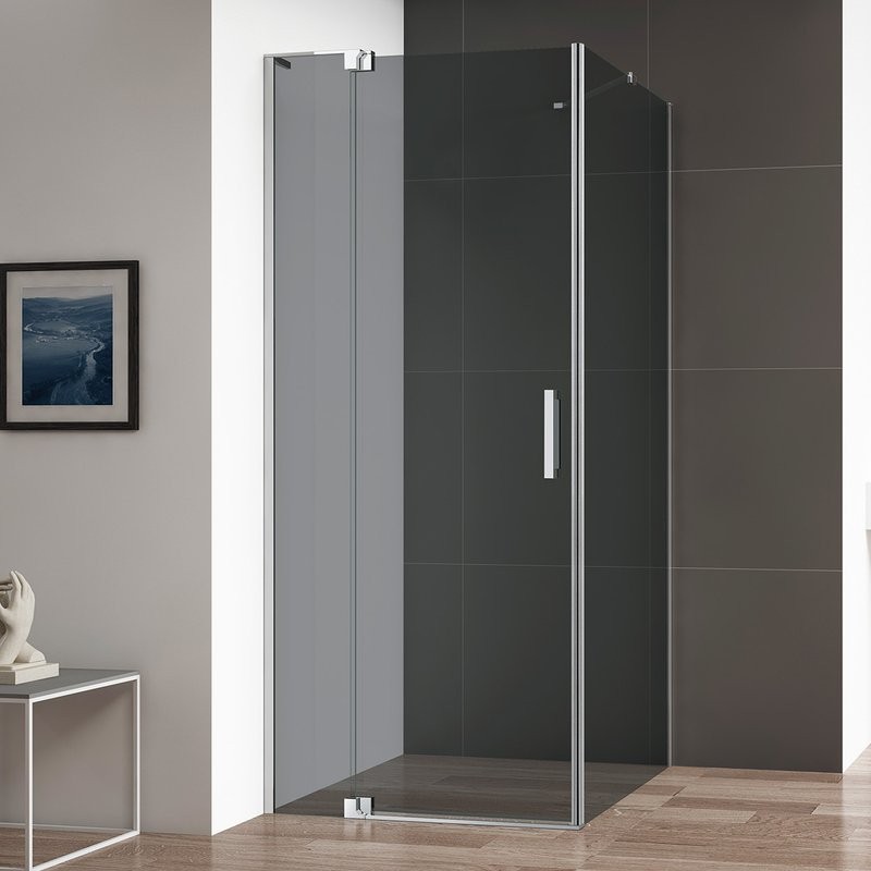 Душевой уголок Cezares Slider AH 1 100-90/100 Grigio Cr профиль хром, стекло серое