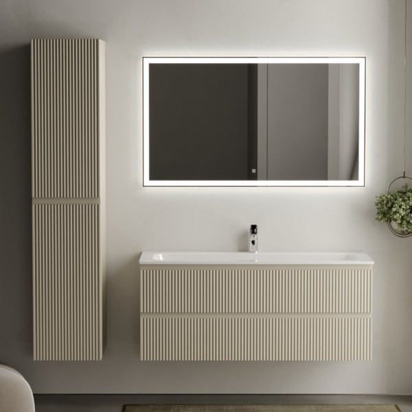 Мебель для ванной комнаты Sancos Snob R 120 см, beige soft, раковина CN7017