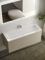 Мебель для ванной комнаты Sancos Snob R 120 см, beige soft, раковина CN7017
