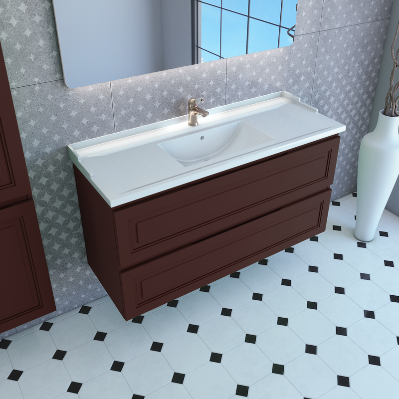 Тумба с раковиной Caprigo Wales Смальти 120 шоколад