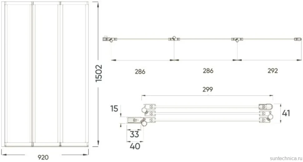 Шторка на ванну Veconi Palau PL-73L 90 см