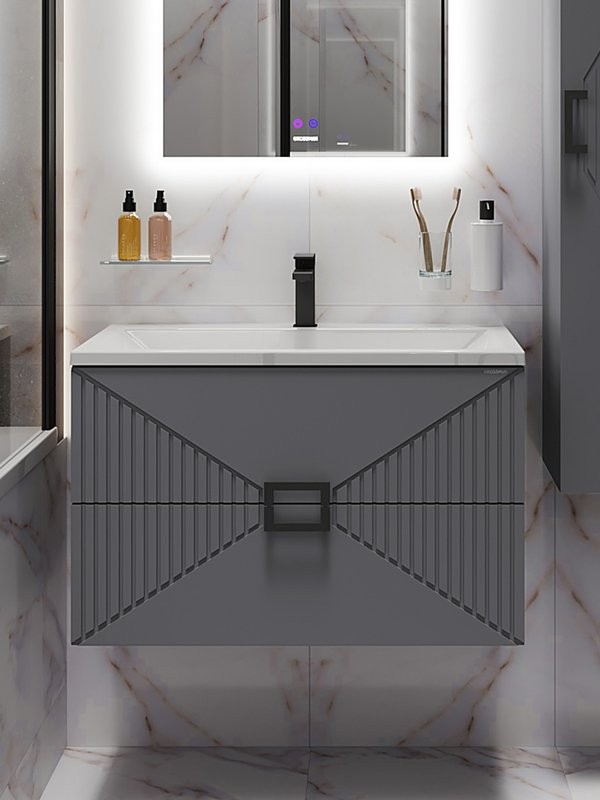 Тумба под раковину без столешницы Grossman Луксор 60 матовый графит