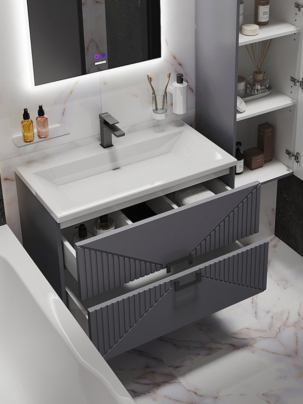 Тумба под раковину без столешницы Grossman Луксор 60 матовый графит