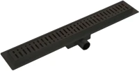 Душевой трап (лоток) Haiba HB93600-7 60 см, с решеткой и опорами, черный