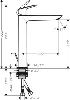 Смеситель для раковины Hansgrohe Logis Fine 240 71257000 хром