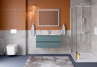 Тумба под раковину без столешницы BelBagno Kraft 100 подвесная, матовая голубая