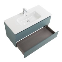 Тумба под раковину без столешницы BelBagno Kraft 100 подвесная, матовая голубая