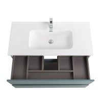 Тумба под раковину без столешницы BelBagno Kraft 100 подвесная, матовая голубая