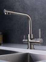 Смеситель для кухни Emar Steel ЕС - 3003 сатин