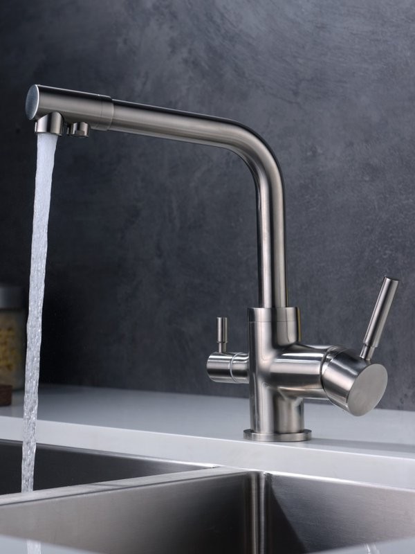 Смеситель для кухни Emar Steel ЕС - 3003 сатин