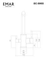Смеситель для кухни Emar Steel ЕС - 3003 сатин