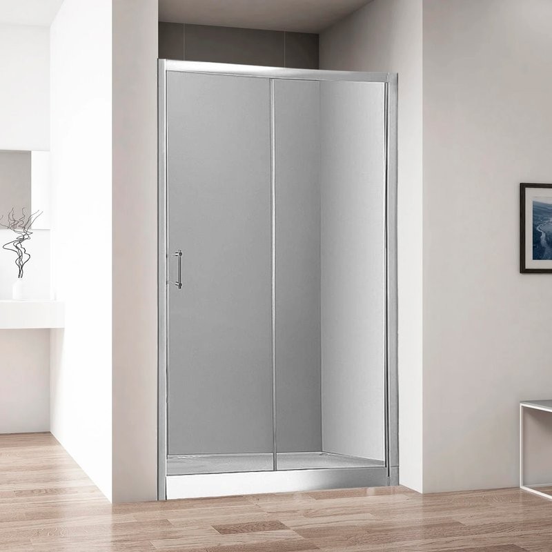 Душевая дверь в нишу Aquanet Alfa NAA6121 140х200 стекло прозрачное, профиль хром