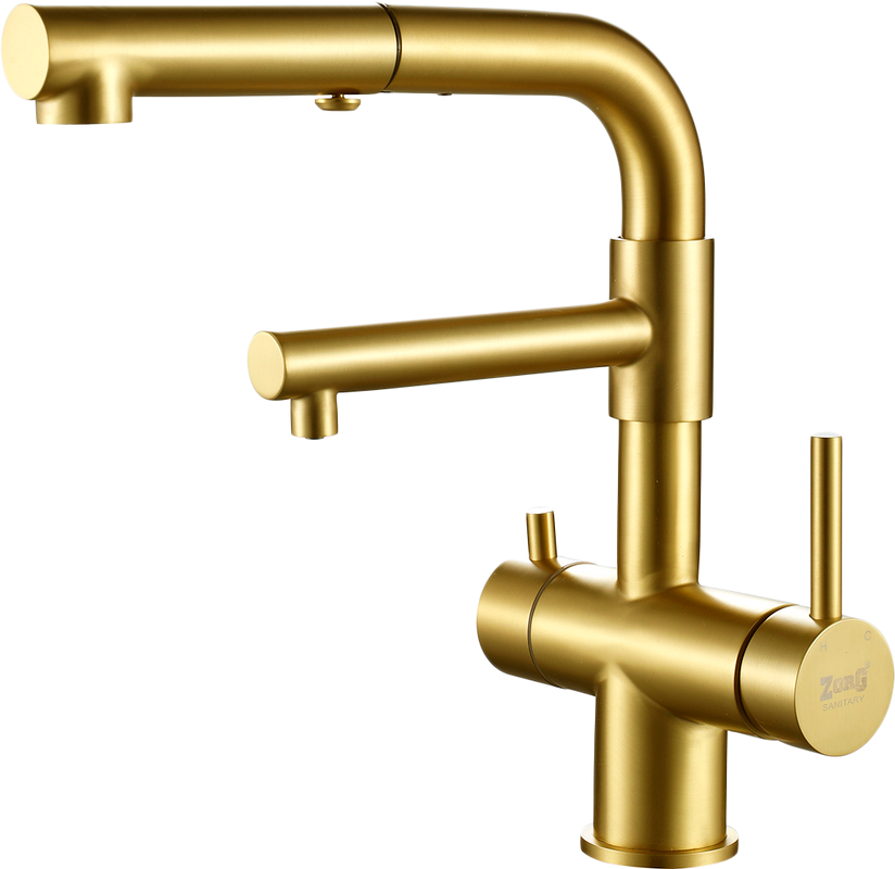 Комплект Мойка Zorg Light ZL R 580-2-440 BRONZE бронза + Смеситель Sanitary SZR-3216 Bronze бронза + Измельчитель Bone Crusher BC 910-SL-Slim Line