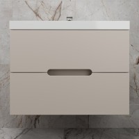 Тумба с раковиной Style Line Матис 80 подвесная, крем