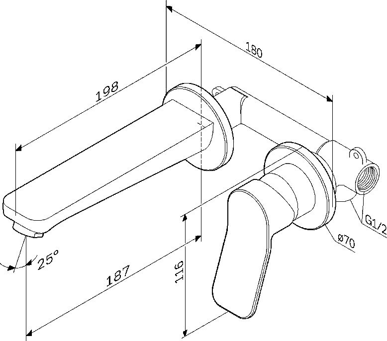 Смеситель для раковины AM.PM X-Joy F85A72622 С ВНУТРЕННЕЙ ЧАСТЬЮ, черный