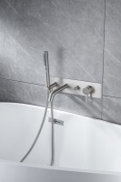 Встраиваемый смеситель для душа и ванны Allen Brau Priority 5.31006-BN С ВНУТРЕННЕЙ ЧАСТЬЮ, брашированный никель