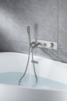 Встраиваемый смеситель для душа и ванны Allen Brau Priority 5.31006-BN С ВНУТРЕННЕЙ ЧАСТЬЮ, брашированный никель