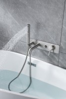 Встраиваемый смеситель для душа и ванны Allen Brau Priority 5.31006-BN С ВНУТРЕННЕЙ ЧАСТЬЮ, брашированный никель